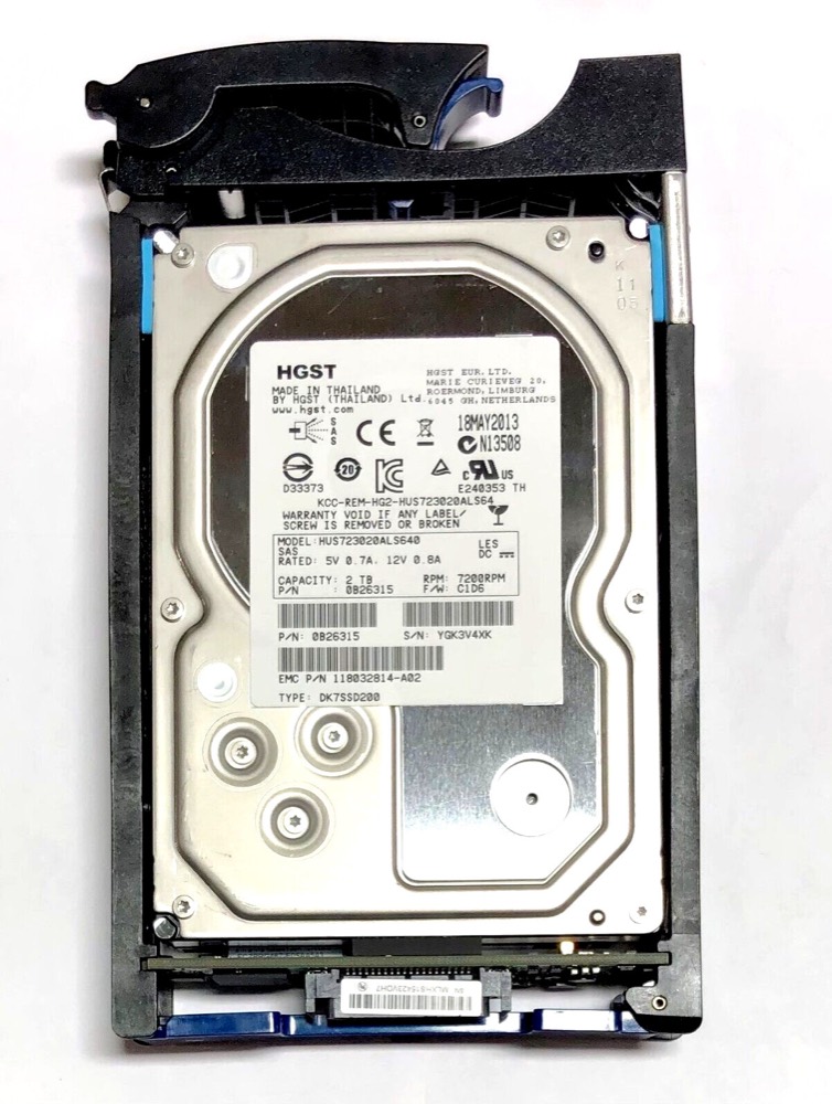 Жёсткий диск 005049816 EMC 2TB 3.5" 520bps 7.2K SAS HDD HITACHI OB6315 Drive for VMAX — фото 1