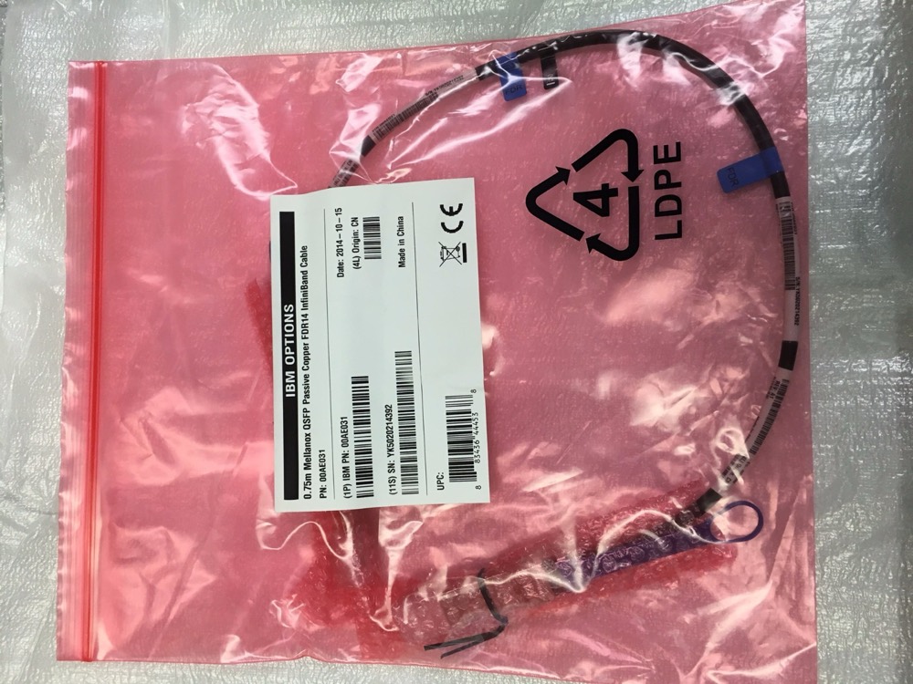 Трансивер 00AE031 0.75 MELLANOX QSFP PASSIVE COPPER FDR14 INFINIBAND CABLE — фото 1