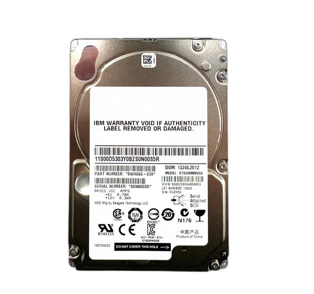 Жёсткий диск 00D5303 IBM 900GB SAS 2.5" SFF HS HDD no tray — фото 1