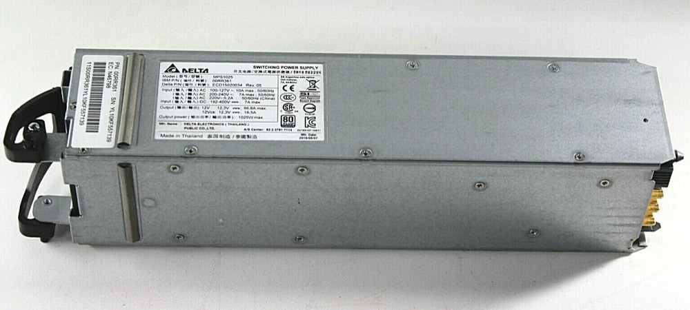 Блок питания 00FV847, XU100147-14011 1025W IBM Power8 System S824 80+ PLATINUM PSU — фото 1