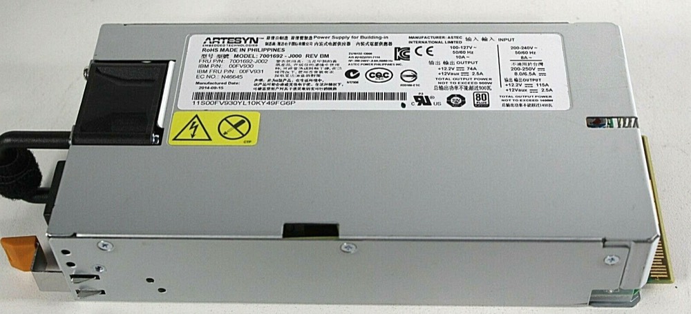 Блок питания 00FV931 1400W IBM Power8 S824/S822 PSU EB2M 00FV930, 7001692-J002 — фото 1
