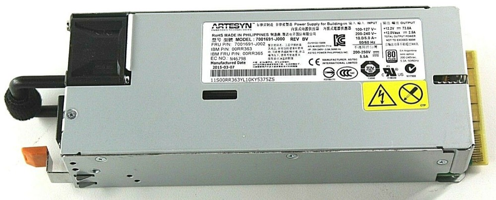 Блок питания IBM 900 Вт 1U модульный для блейд-серверов (00RR363) — фото 1