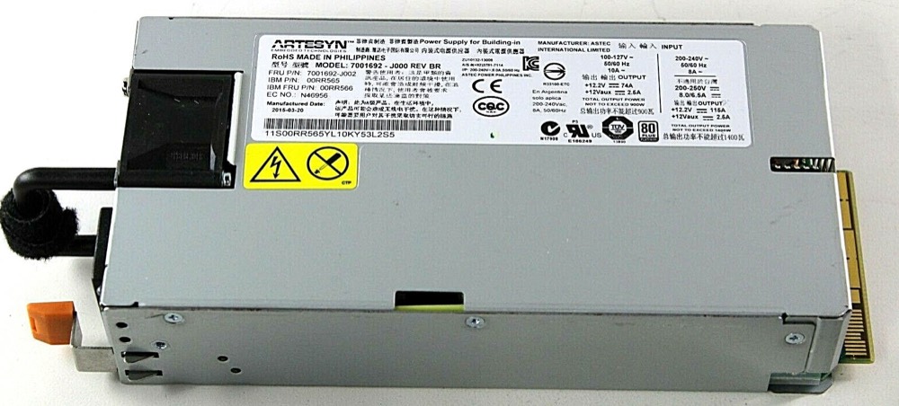 Блок питания IBM 00RR566 1400W IBM Power8 S824 PSU 00RR565, 7001692-J002 — фото 1