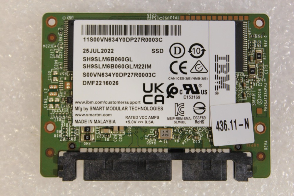 SSD-накопитель IBM 00VN634 SH9SLM6B060GLM22IM 60GB SSD SATA SLIM MLC — фото 1