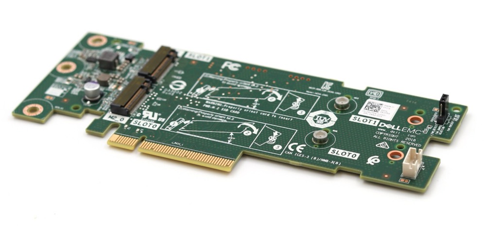 SSD-накопитель Dell Boss M.2 X2 PCIe x8 SSD Storage Adapter Card Dell P/N: 061F54 Tested — фото 1