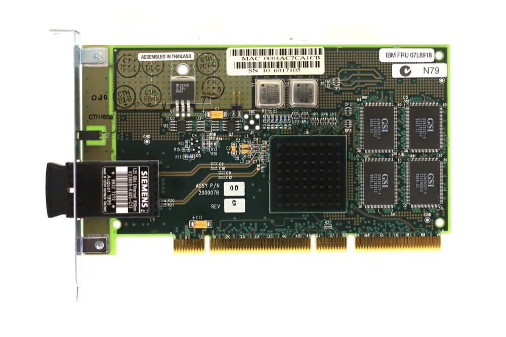 Адаптер IBM Single-Port Gigabit PCI-X Fiber Ethernet-SX Adapter Card FRU P/N: 07L8918 — фото 2