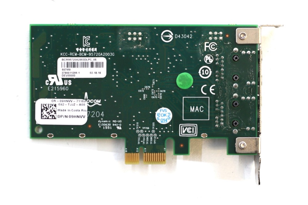 Адаптер Dell Dual-Port PCIe Network Adapter Low Profile Dell P/N: 09HNVV Tested Working — фото 2