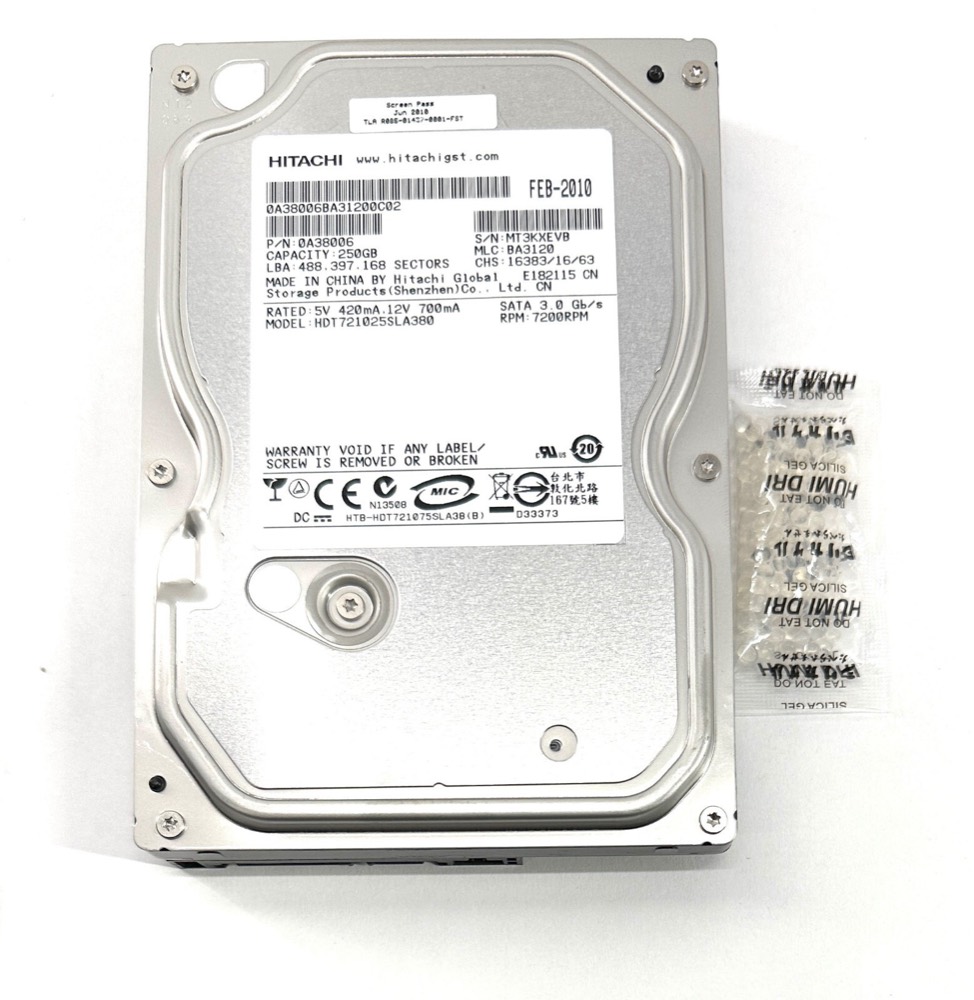 Жёсткий диск 0A38006 HDT721025SLA380 HITACHI 250GB 7200 RPM SATA 3.5" HDD — фото 1