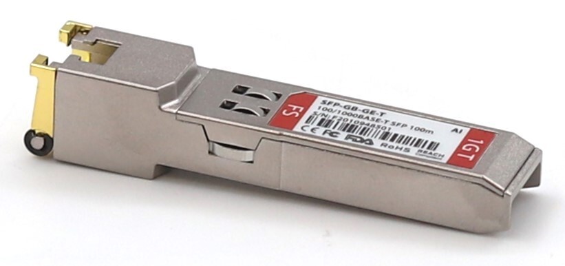Трансивер FS 100/1000BASE-T SFP 100m Fiber Optic Transceiver Module P/N:SFP-GB-GE-T Tested — фото 1