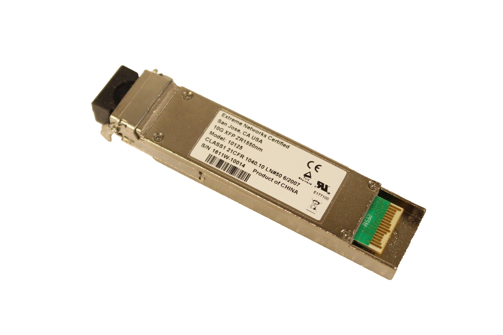 Трансивер New Extreme 10125 Networks 10Gb ZR XFP 1550nm Transceiver Module — фото 1