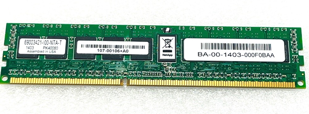 Модуль памяти 107-00106+A0 Netapp 8GB PC3 10600R Memory Module — фото 1