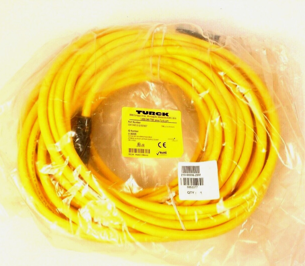 Кабель TURCK CSM CKM 12-12-25/S817 U-36939 Male/Female Straight 12 Pole 25m cable — фото 1