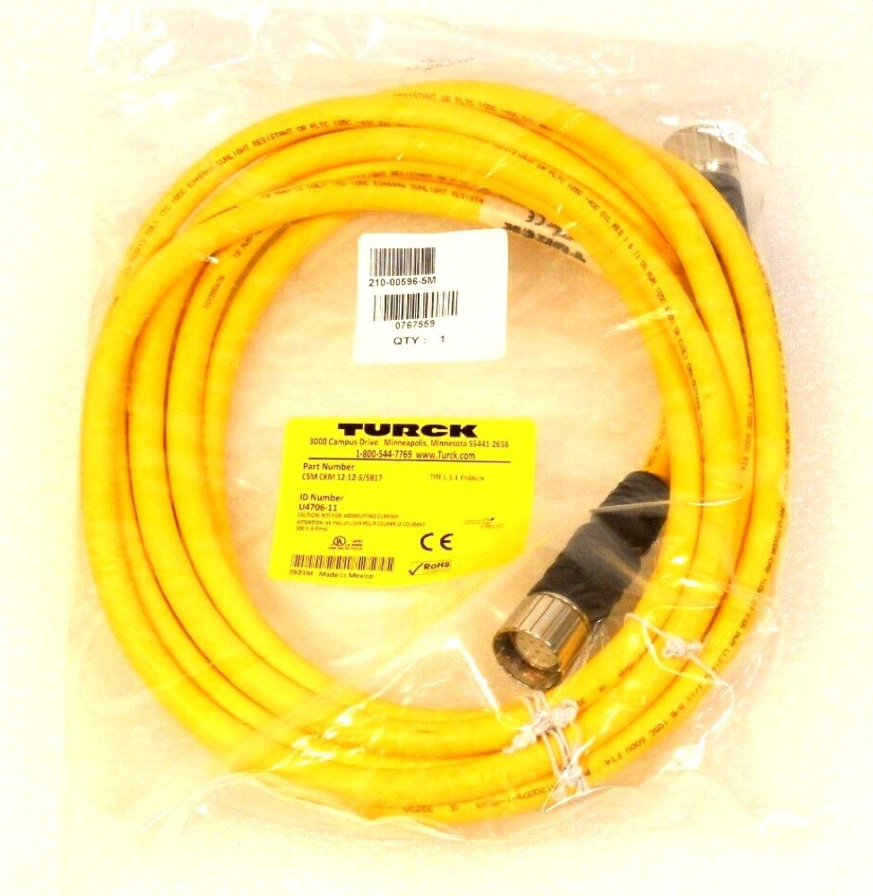 Кабель CSM CKM 12-12-5/S817 TURCK Male/Female Straight 12 Pole 5m cable — фото 1