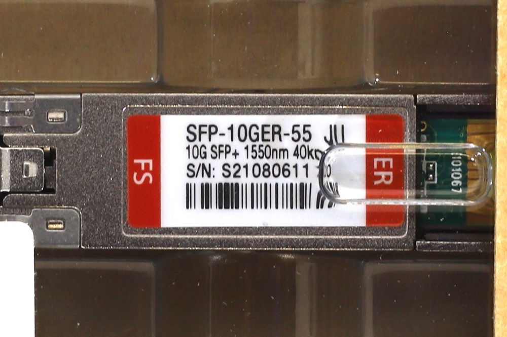 Трансивер Lot of 4 FS 10G SFP+ 1550nm 40km Optical Transceiver Module P/N:SFP-10GER-55 — фото 2
