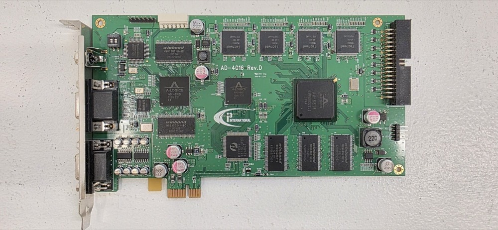 Плата i3 International 16-Channel PCIe X1 Capture Card P/N: AD-4016 Tested Working — фото 1