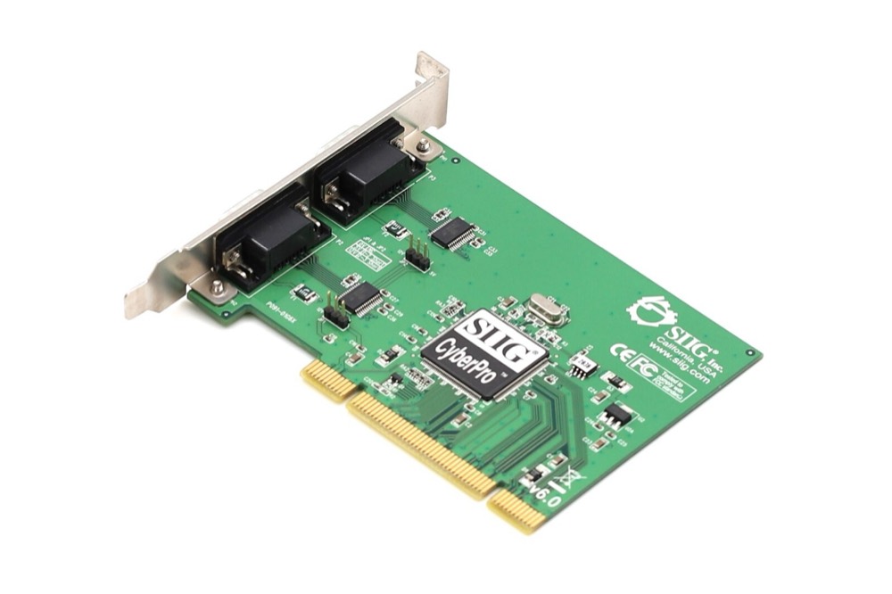 Адаптер SIIG CyberSerial Dual PCIe 16550 RS232 Serial Adapter Card P/N: JJ-P02012-S6 — фото 1