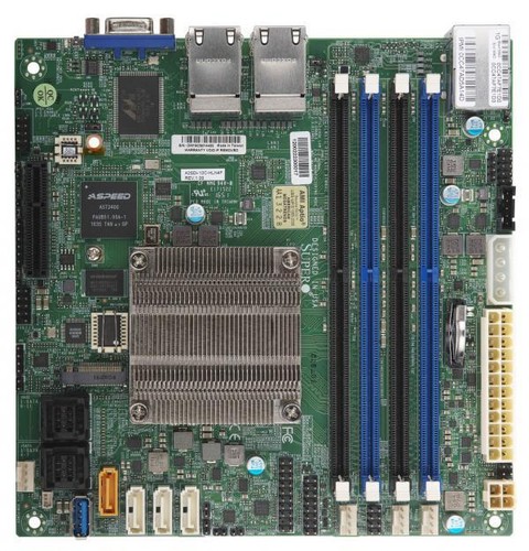 Материнская плата Supermicro A2SDi-16C-HLN4F Mini-ITX Motherboard - Intel Atom Processor C3955 — фото 1