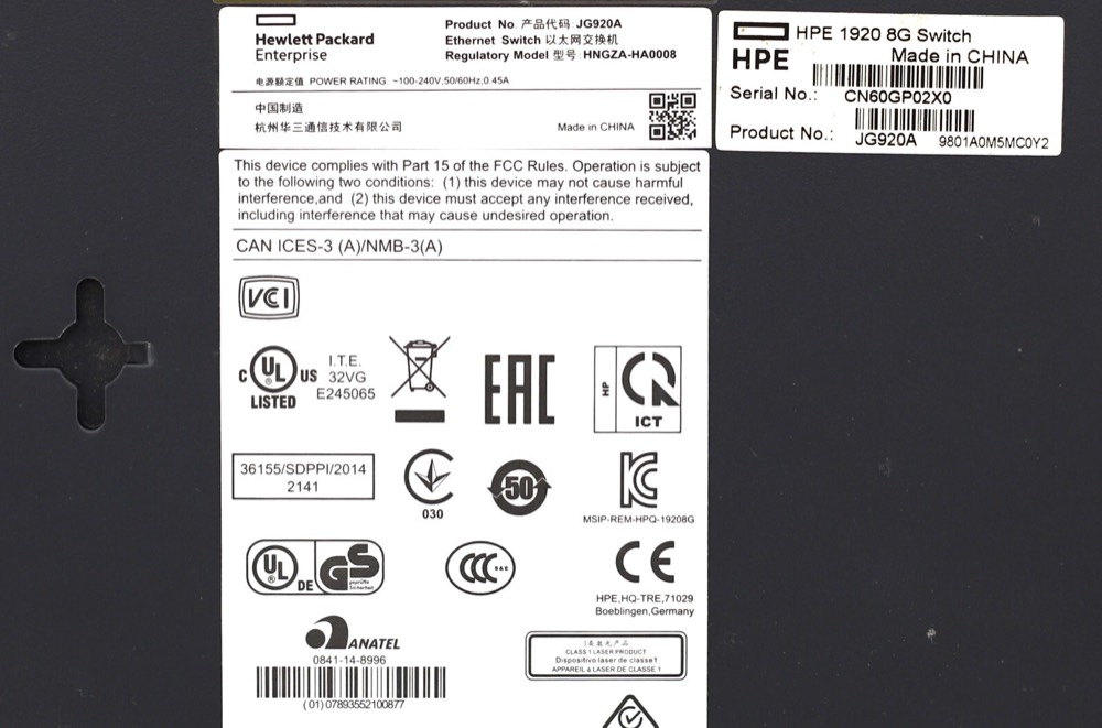 Коммутатор HPE OfficeConnect 1920 8-Port Gigabit Network Switch P/N: JG920A Tested Working — фото 3