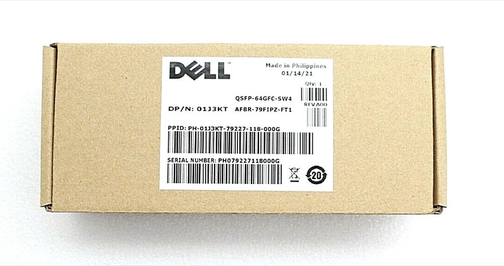 Трансивер 1J3KT AFBR-79FIPZ-FT1 Dell QSFP-64GFC-SW4 64Gb QSFP+ MPO FC Short Range — фото 1