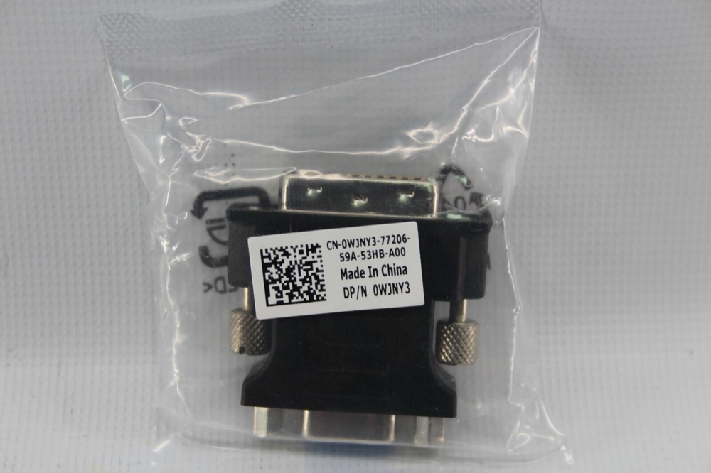 Адаптер 2-Pack NEW DVI Male to VGA Dell Wyse Female Video Adapter WJNY3 0WJNY3 — фото 1