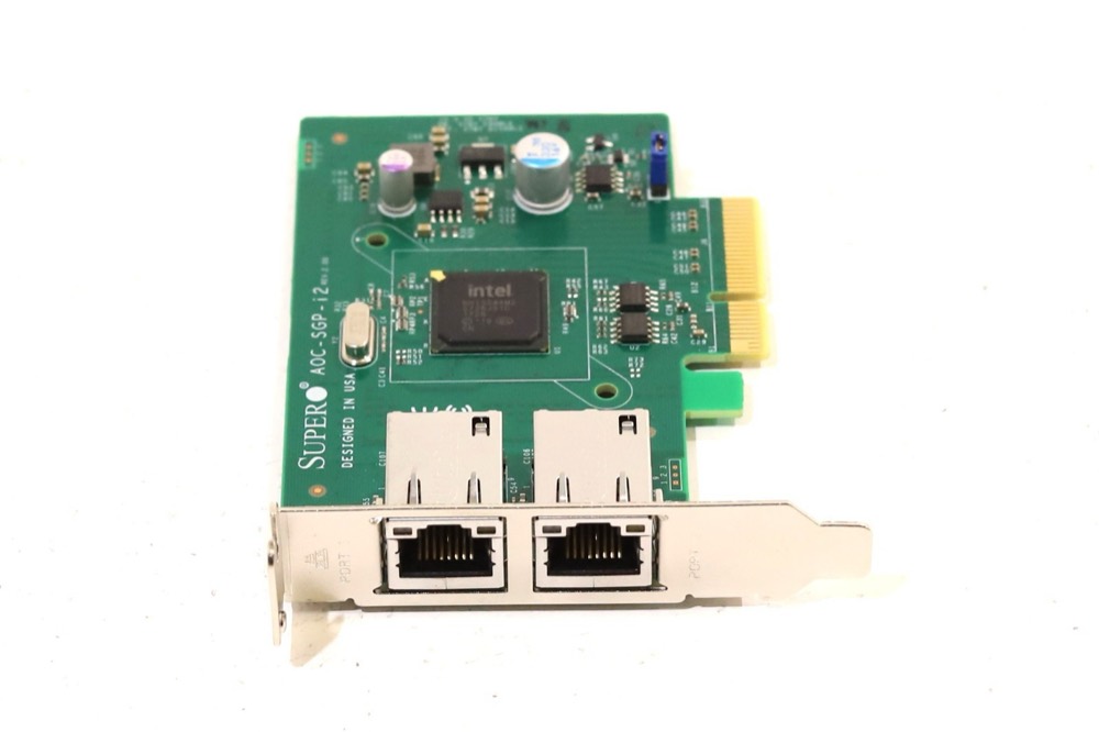 Линейная плата SuperMicro 2-Port Gigabit PCIe x4 Network Interface Card P/N: A0C-SGP-i2 Tested — фото 2