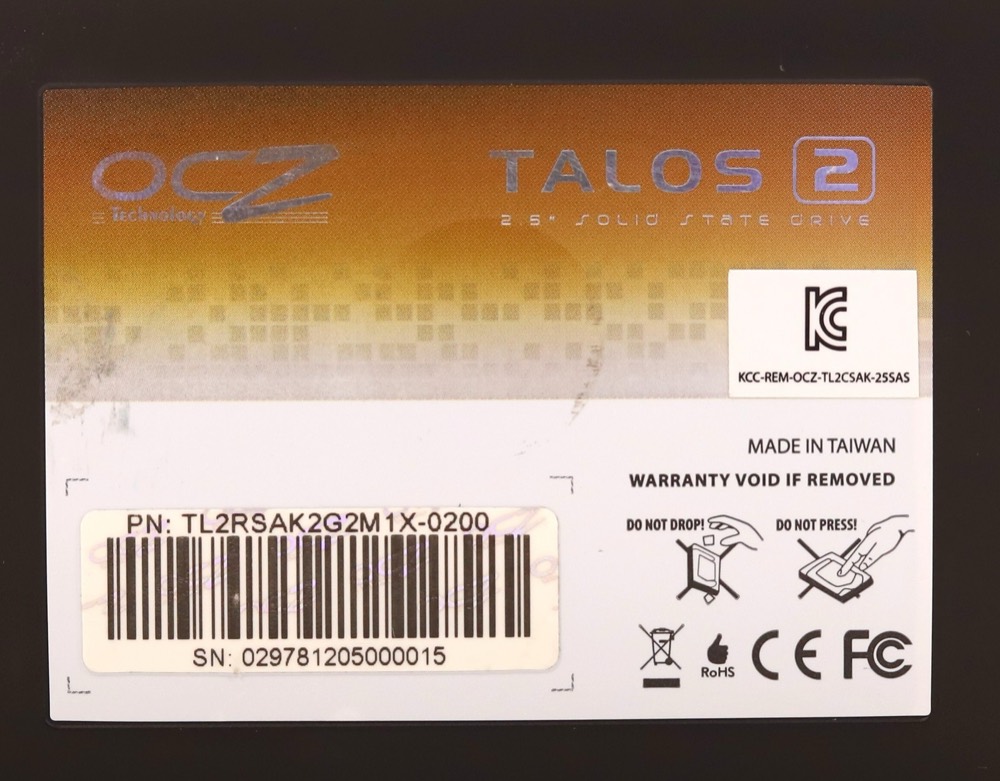 SSD-накопитель OCZ Technology Talos 2 200GB 2.5" 6Gb/s MLC SAS SSD P/N: TL2RSAK2G2M1X-0200 — фото 2