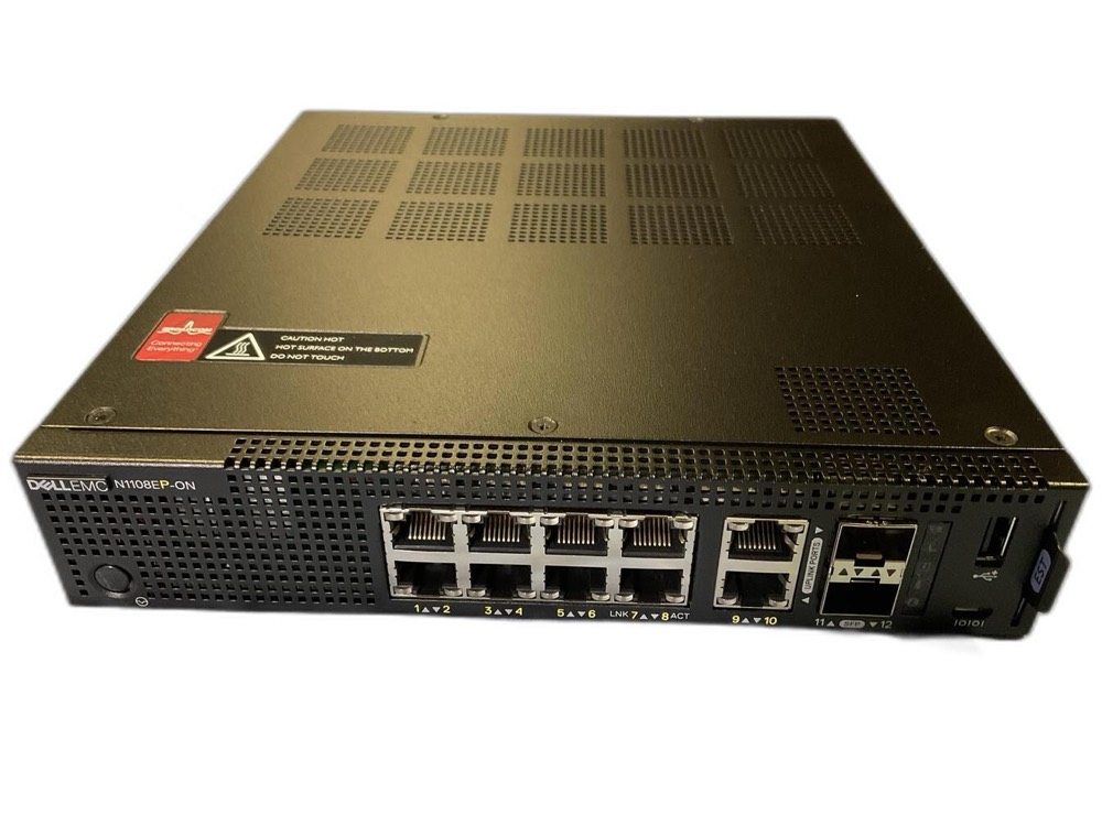 Трансивер 210-ARUK 0YXHXC Dell EMC N1108EP-ON PoE Switch 8 x 1GbE RJ45 2x GbE SFP — фото 1