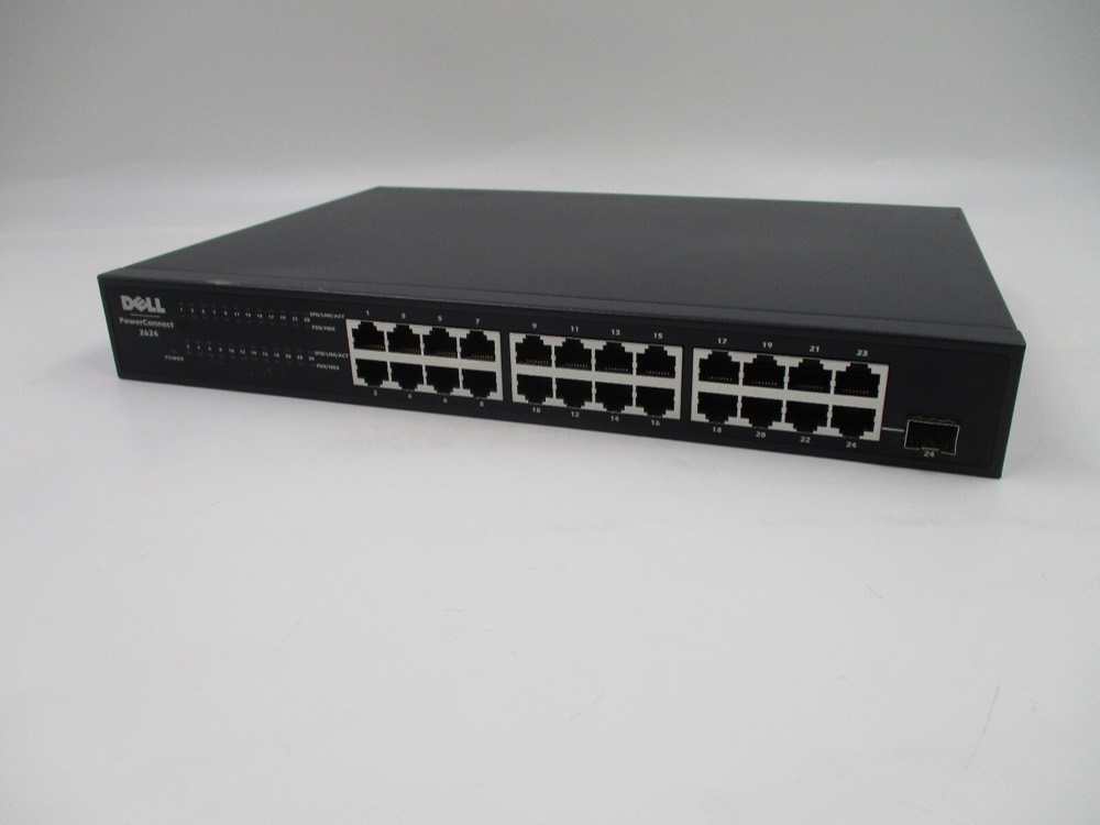 Коммутатор Dell PowerConnect 2624 24-Port 1xSFP Gigabit Ethernet Network Switch P/N: 0K3676 — фото 1