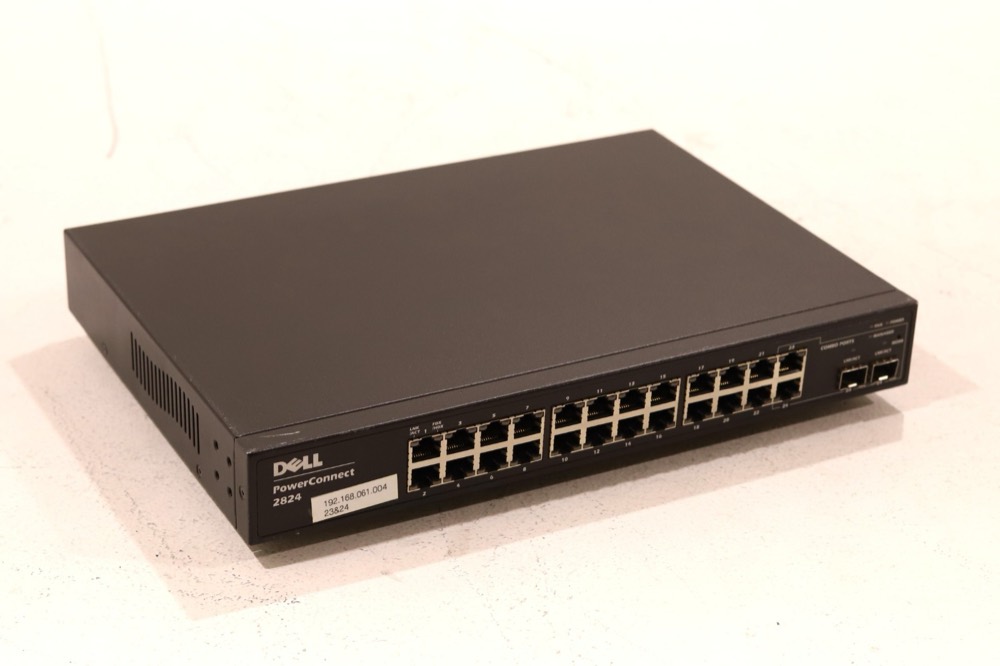 Коммутатор Dell PowerConnect 2824 24-Port Gigabit Ethernet Network Switch Tested Working — фото 1