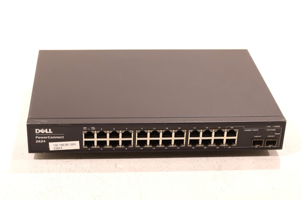 Коммутатор Dell PowerConnect 2824 24-Port Gigabit Ethernet Network Switch Tested Working — фото 2