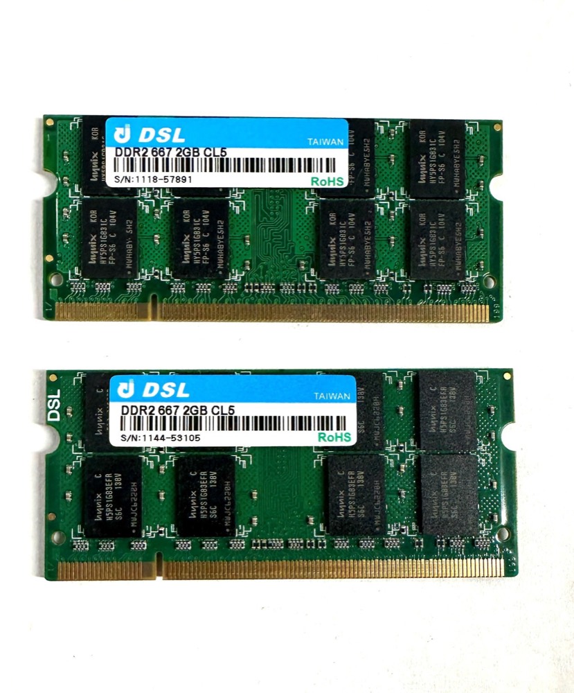 Модуль памяти 2GBDDR2667CL5SO-DIMM DSL 2GB DDR2 667 CL5 SO-DIMM 2-PCS — фото 1
