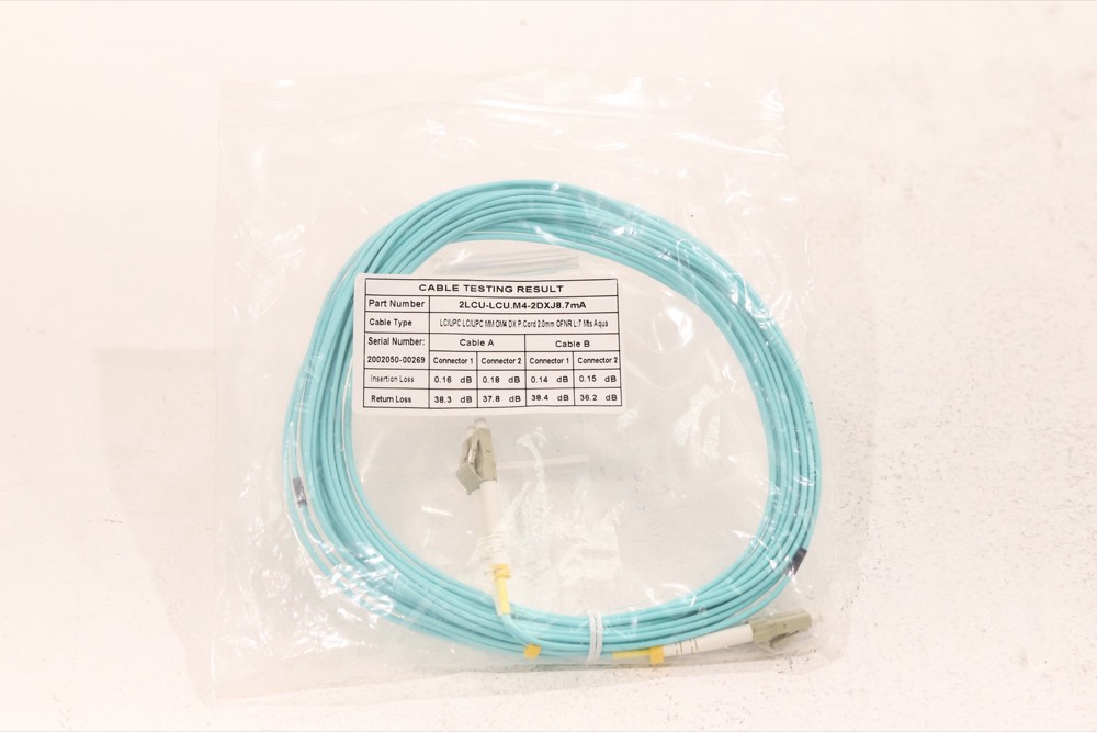 Кабель Generic 7m LC UPC to LC UPC Fiber Optic Patch Cable P/N: 2LCU-LCU.M4-2DXJ8.7mA — фото 1