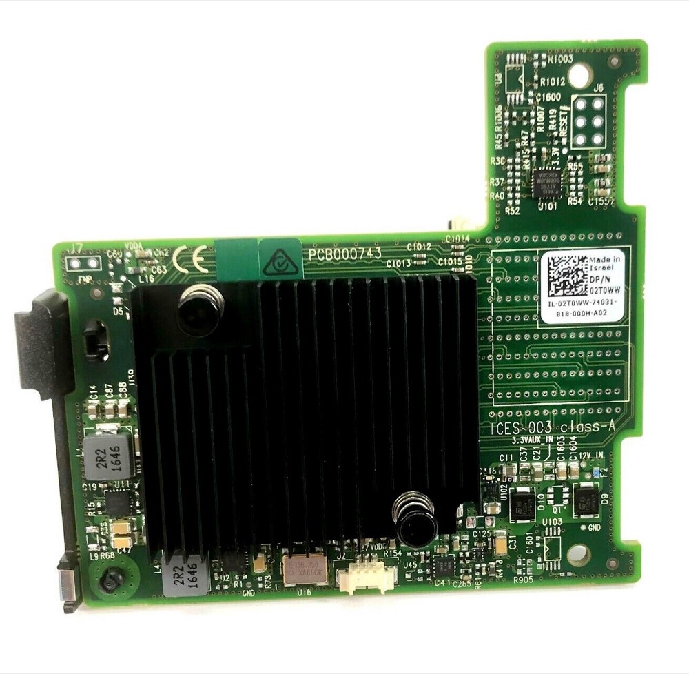 Плата 2T0WW 02T0WW Dell Mellanox CX315A 10Gb/s Dual Port Mezzanine Mezz Card — фото 1