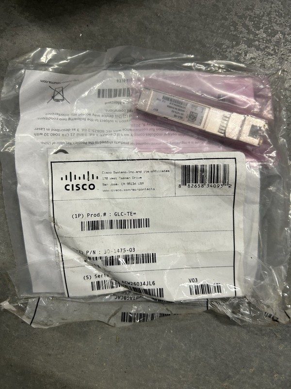 Трансивер Cisco GLC-TE SFP 1000BASE-T RJ-45 (30-1475-03) — фото 1