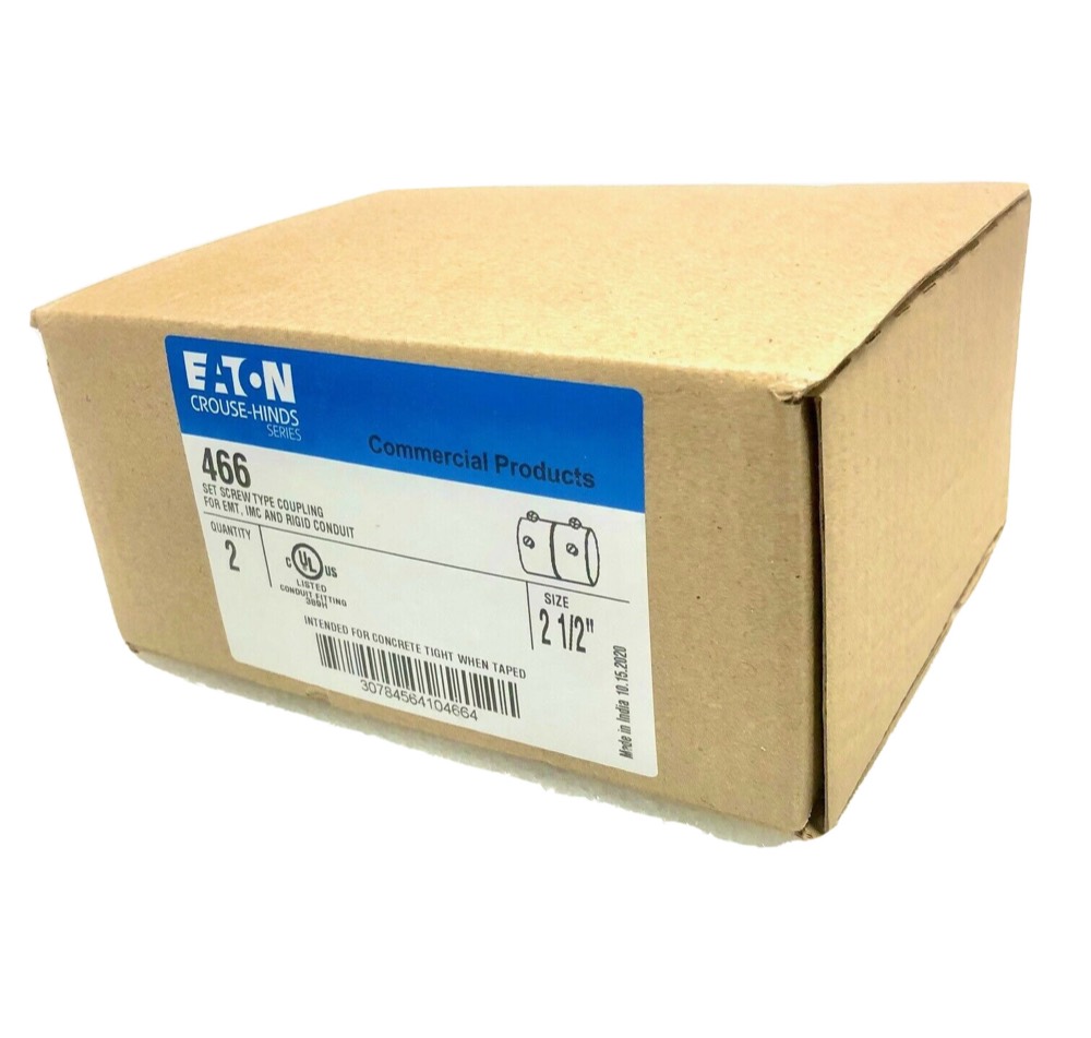 Компонент EATON 466 SET SCREW TYPE COUPLING FOR EMT, IMC AND RIGID CONDUIT 30784564104664 — фото 1
