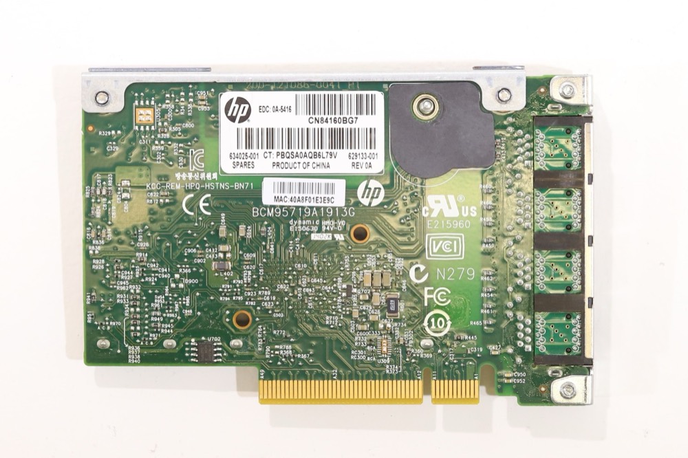 Адаптер HP 331FLR Quad-Port Gigabit PCIe x8 Ethernet Network Adapter P/N: 634025-001 — фото 2