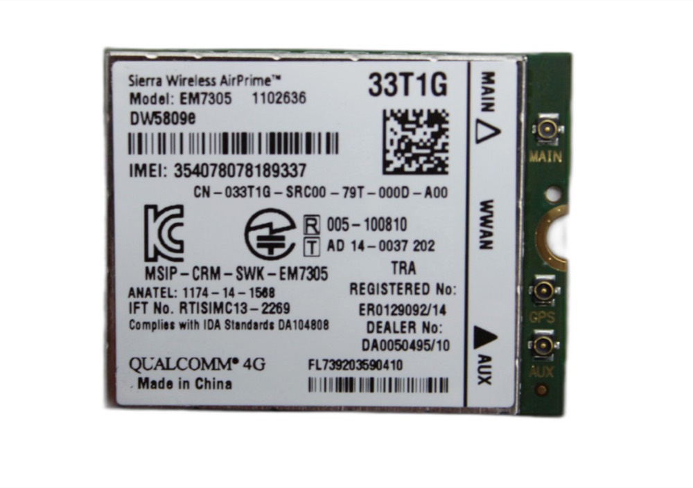Плата 33T1G Dell DW5809e Sierra Wireless LTE WWAN Card — фото 1