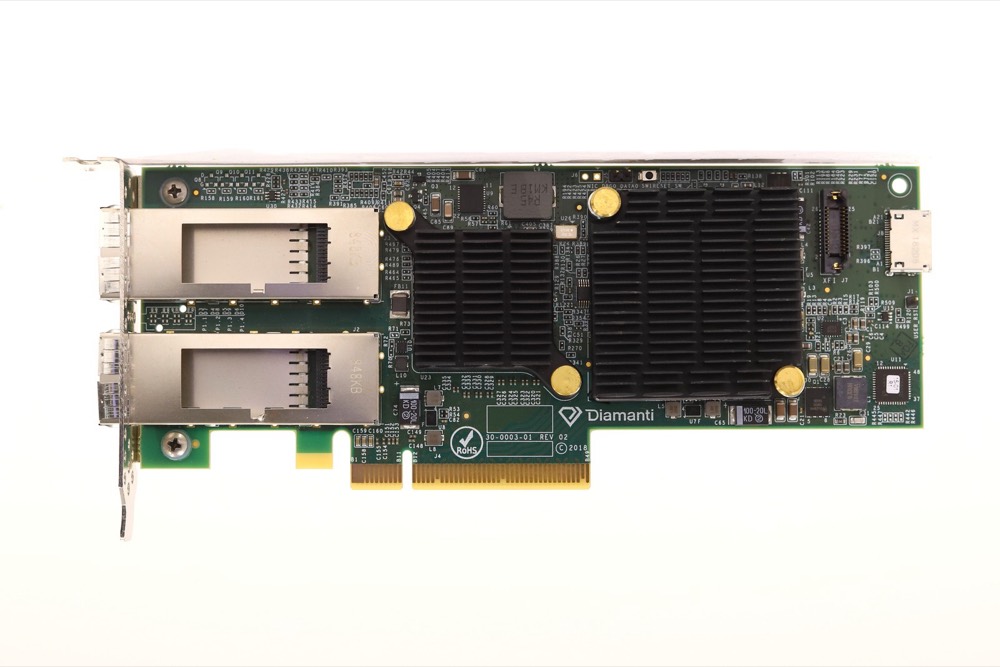Сетевая карта Diamanti Dual-Port Low-Profile Network Card P/N: 35-0003-01 Tested Working — фото 2