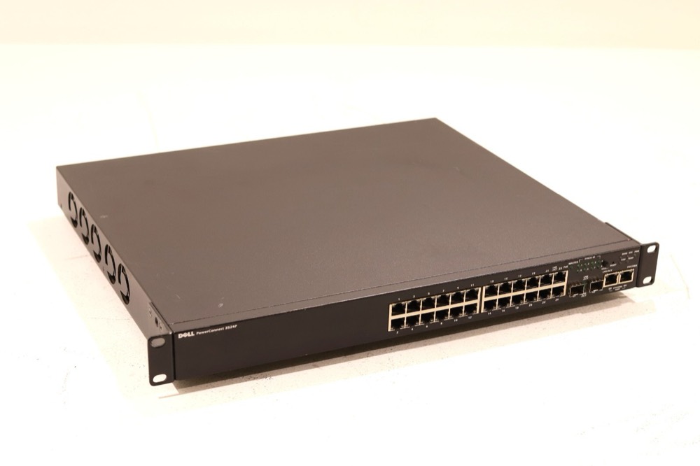 Коммутатор Dell PowerConnect 3524P 24-Port 10/100 PoE Managed Network Switch with Ears — фото 1