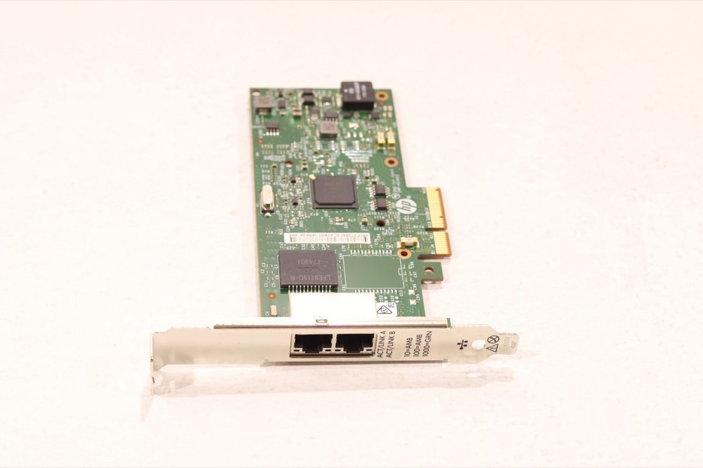 Адаптер HP 361T Dual-Port 1GbE PCIe x4 H/Profile Network Adapter P/N: 656241-002 Tested — фото 2