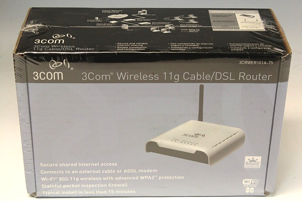 Маршрутизатор 3CRWER101A-75 3COM HP Cable/DSL Wireless-G Router WL-550 — фото 1