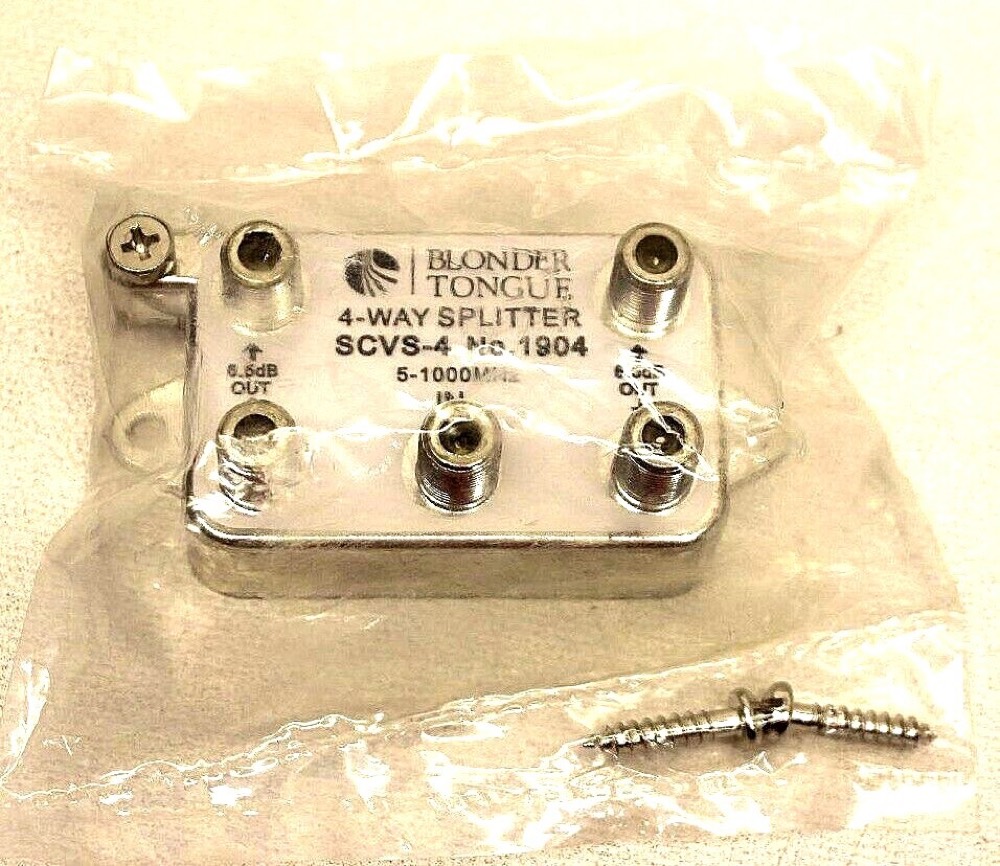 Кабель BLONDER TONGUE 4-WAY 5-1000MHZ CABLE TV SPLITTER SCVS-4 NO. 1904 — фото 1