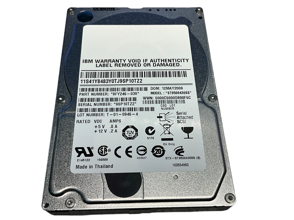 Жёсткий диск 41Y8483 IBM 500GB SAS 6Gb/s 2.5" SFF 7.2K Hard Drive NO Tray New — фото 1