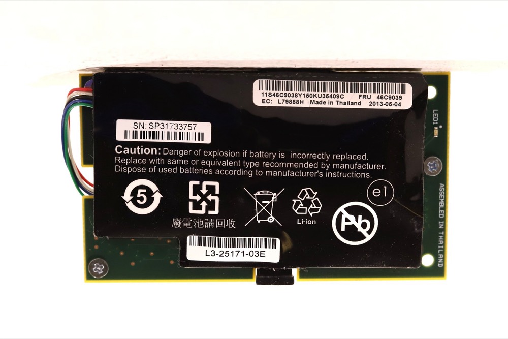 Батарея IBM ServeRAID Lithium-Ion (Li-Ion) Battery Pack FRU P/N: 46C9039 Tested Working — фото 1