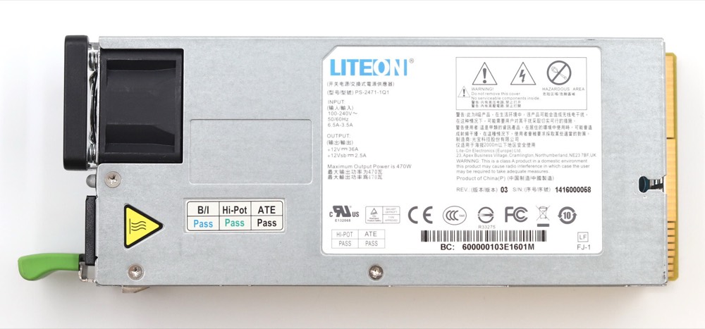 Блок PS-2471-1Q1 питания LITEON 470W Server Power Supply P/N: PS-2471-1Q1 — фото 2