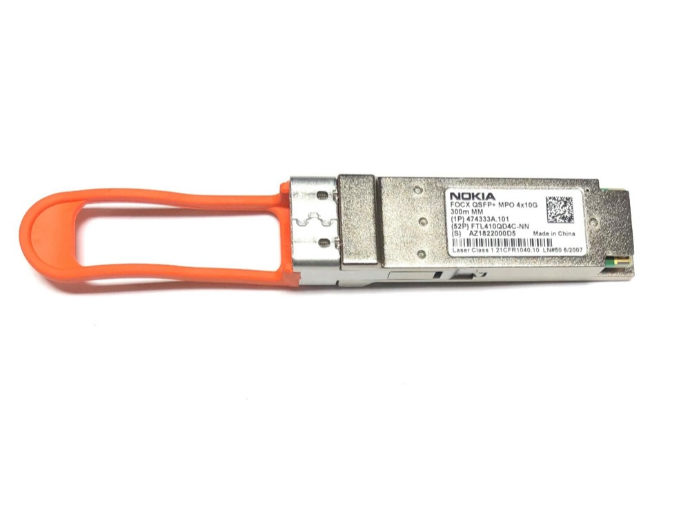 Трансивер 474333A.101 NOKIA FTL410QD4C FOCX QSFP+ MPO 4x10G 300m MM Optical fiber module — фото 1