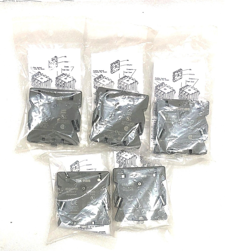 Компонент 49ACR0 Furnas Black Accuator (1) NO class 42 NEMA A600/P600 series F 5 PACK — фото 1