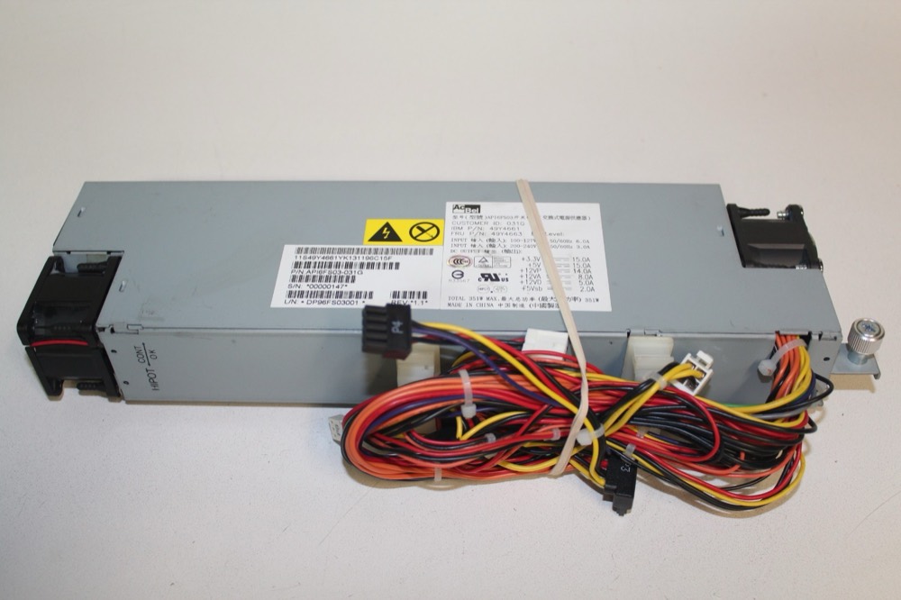 Блок питания AcBel IBM 49Y4663 49Y4661 API6FS03-031G 351W x3250 M3 non-redundant PSU — фото 1