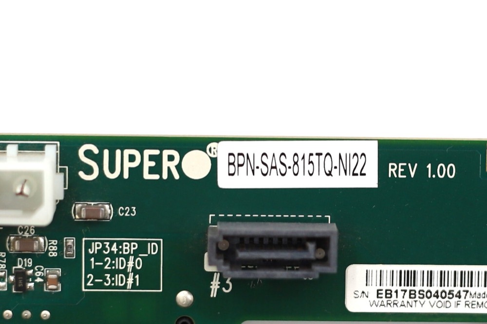 Бэкплейн SuperMicro 4x3.5" 6Gb/s SAS/SATA Backplane Board P/N: BPN-SAS-815TQ-NI22 Tested — фото 3