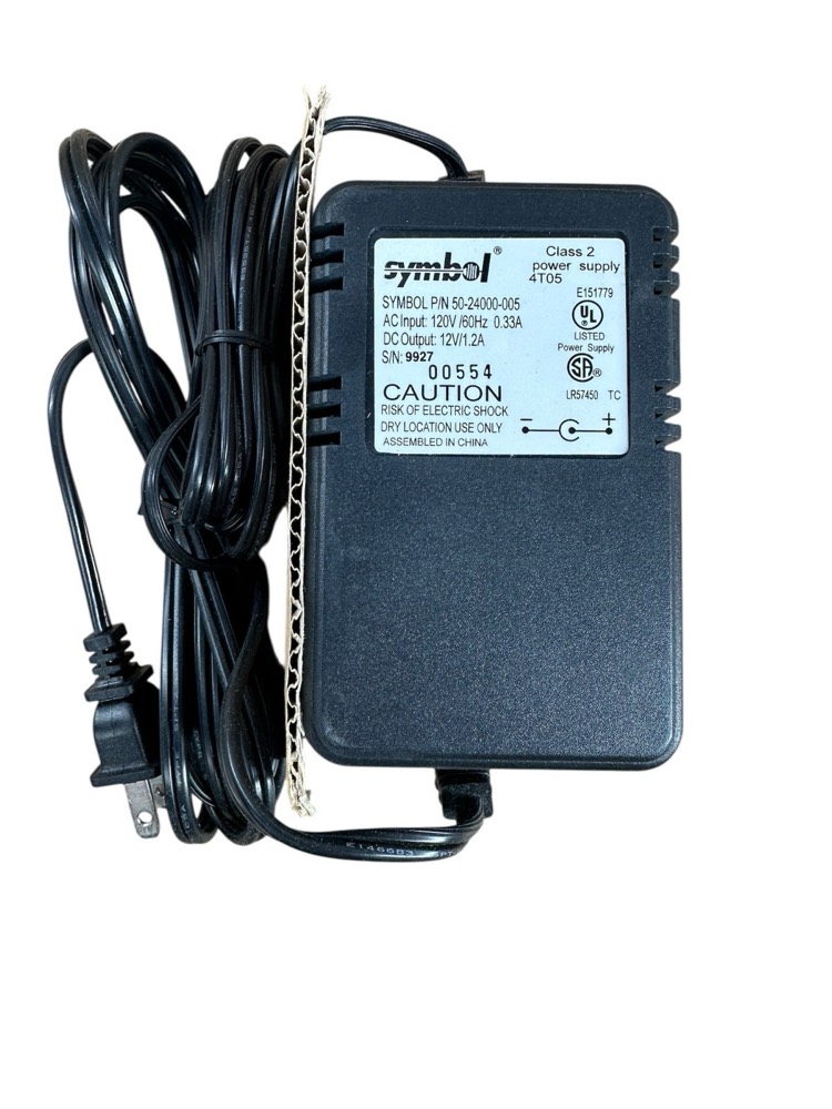 Адаптер 50-24000-005 NEW SYMBOL AC ADAPTER 110VAC, 12VDC,60HZ class 2 — фото 1